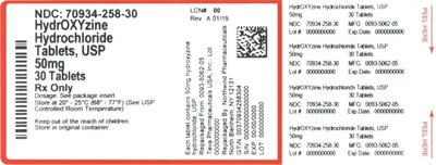 Label (70934 258 30   Rev A 01 19)